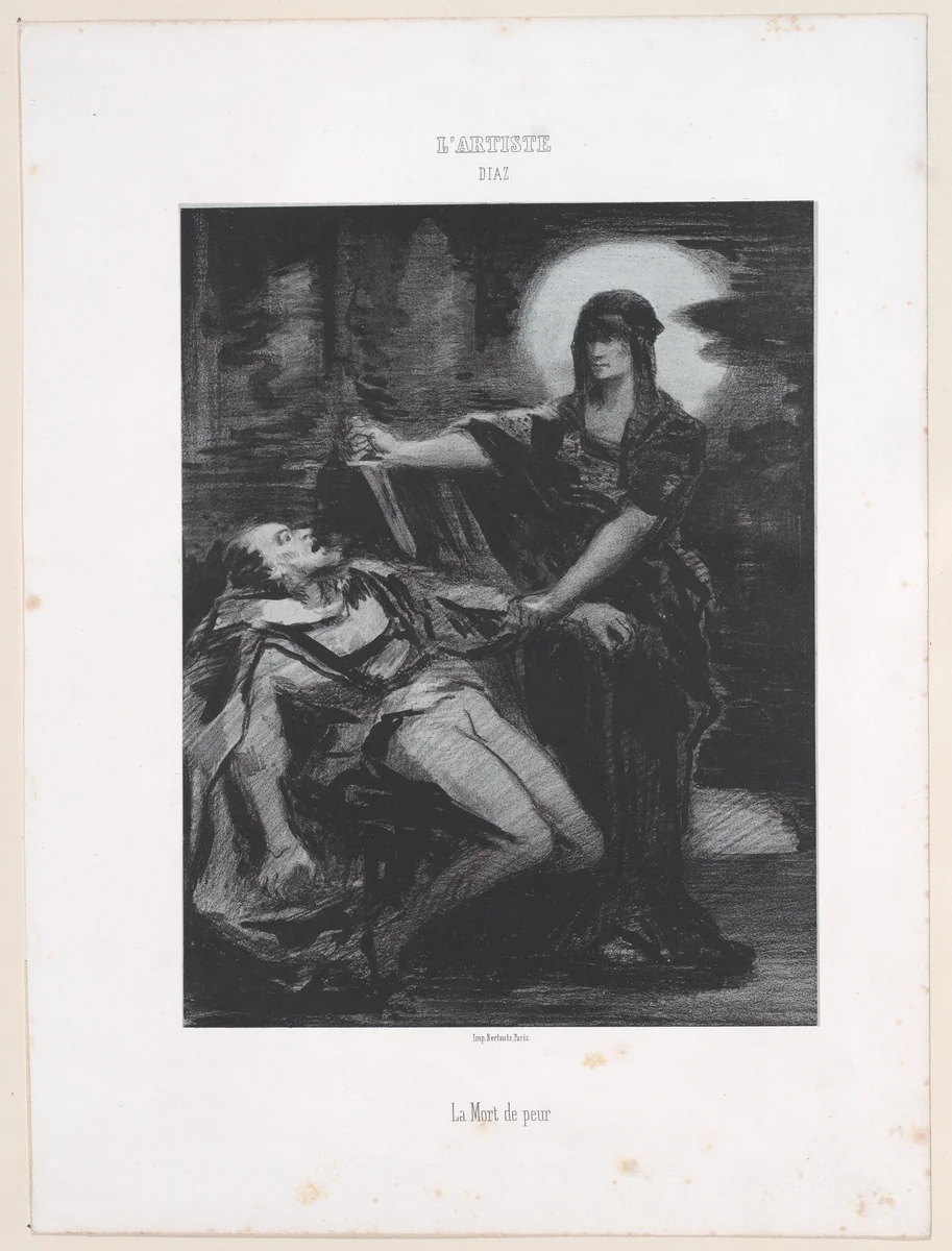 La Mort de peur by Narcisse Virgile Diaz de la Peña, print, 1830-1876