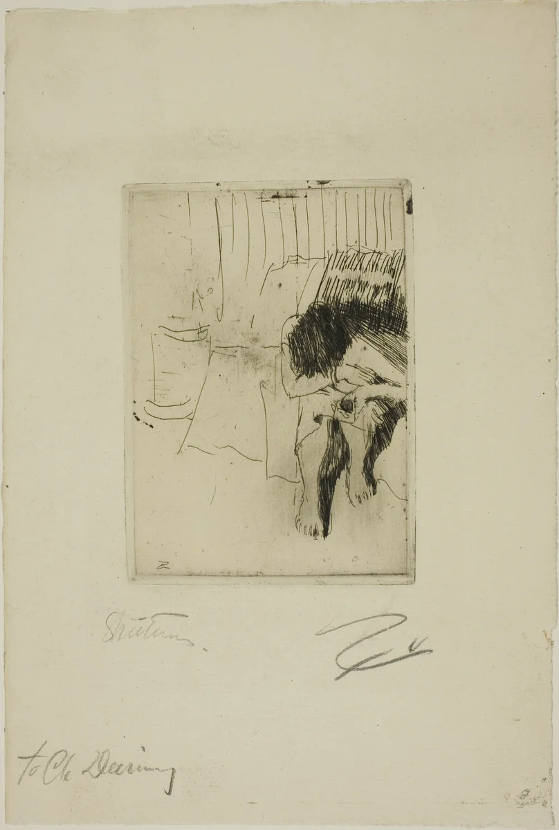 Tired Model by Anders Zorn, print, 1890