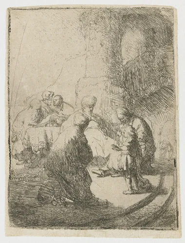 Christ Disputing with the Doctors by Rembrandt van Rijn, print, 1630