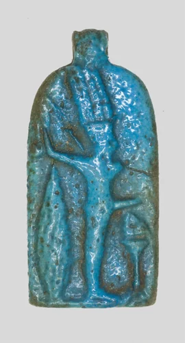 Amulet of the God Amun-Ra Kamutef by Egyptian, metalwork, -664--332