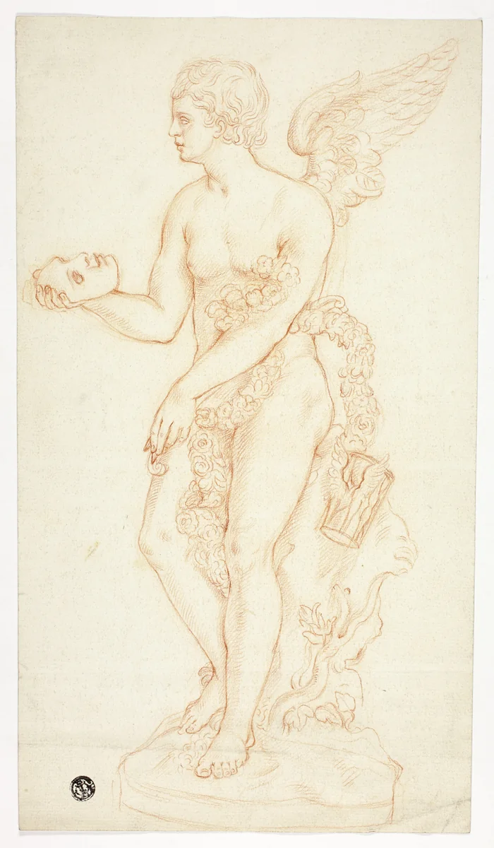 Statue of Cupid by Unknown Artist, drawing, 1700-1799