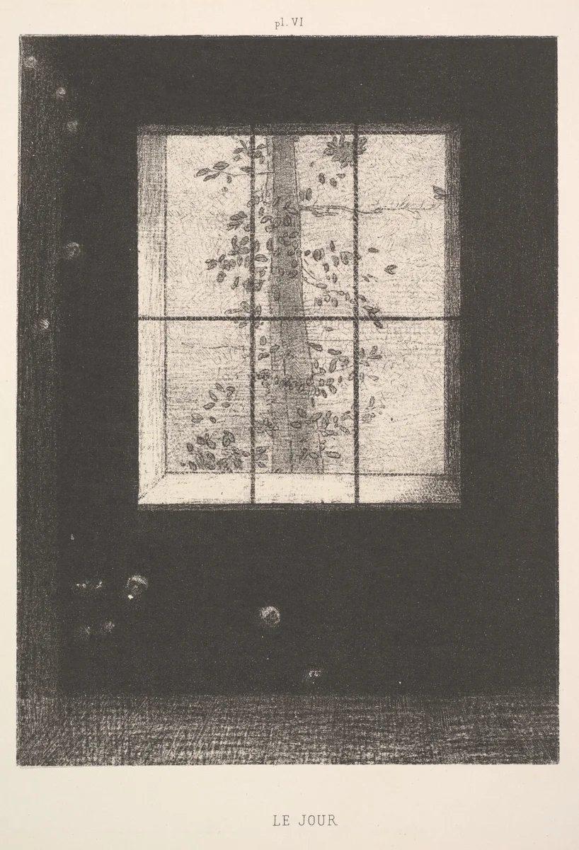 Day (Le Jour), from the series, Dreams (Songes), plate VI by Odilon Redon, print, 1891
