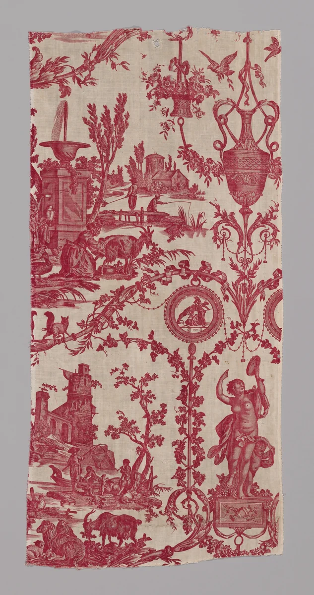 La Liberté Americaine (American Liberty) (Furnishing Fabric) by Jean Baptiste Huet, textile, 1783-1789
