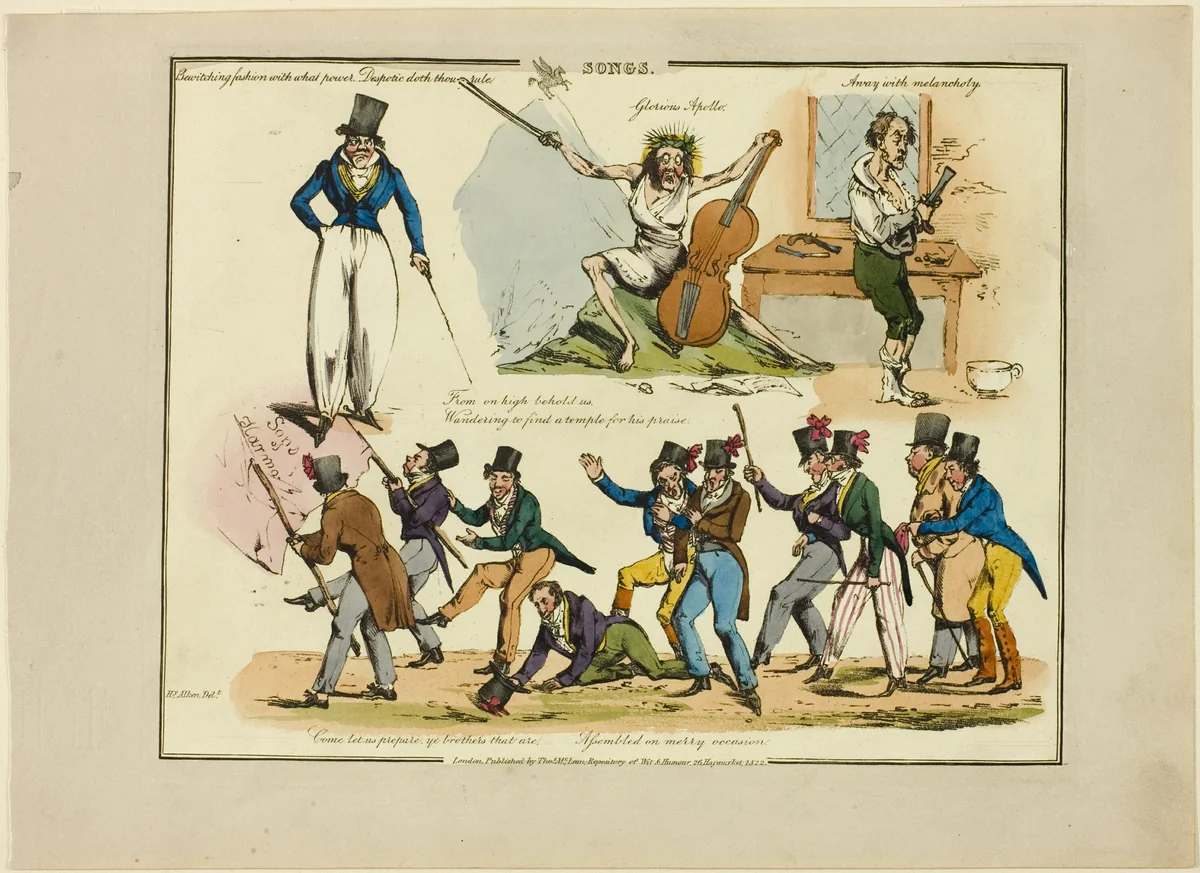 Plate from Illustrations to Popular Songs by Henry Alken, print, 1822
