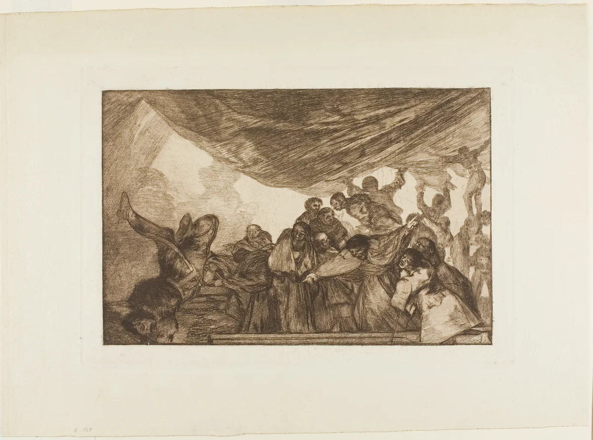 Without commending himself either to God or the devil, plate 15 from Los Proverbios by Francisco José de Goya, print, 1815-1824