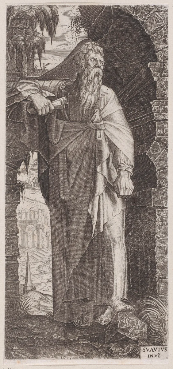 St. Paul, from "Christ, the Twelve Apostles and St. Paul" by Lambert Suavius, print, 1525-1576
