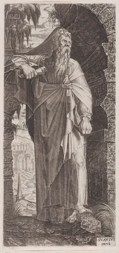 St. Paul, from "Christ, the Twelve Apostles and St. Paul" by Lambert Suavius, print, 1525-1576