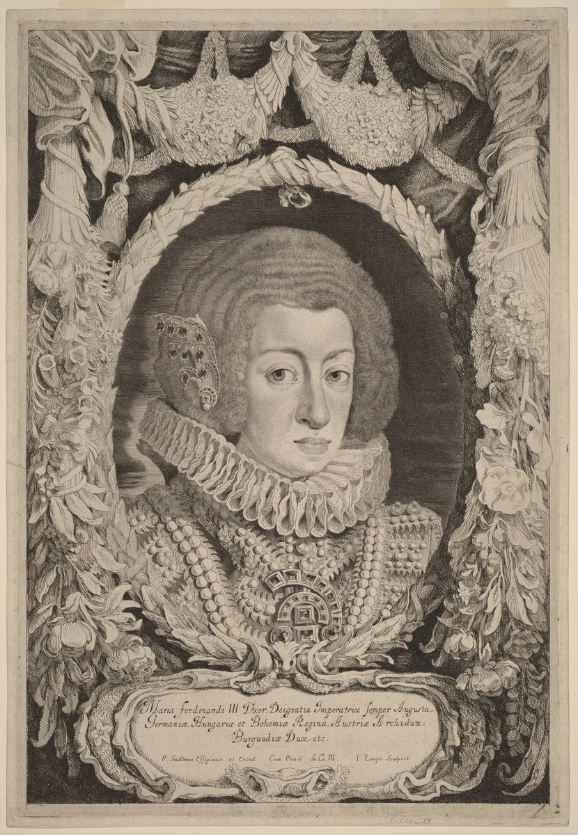 Maria Anna of Spain by Pieter Claesz. Soutman, print, 1595-1635