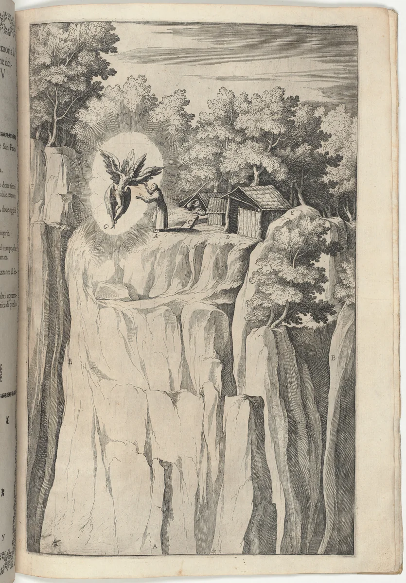Stigmata of Saint Francis (Stimmate di San Francesco) [plate Y] by Jacopo Ligozzi, print, 1612