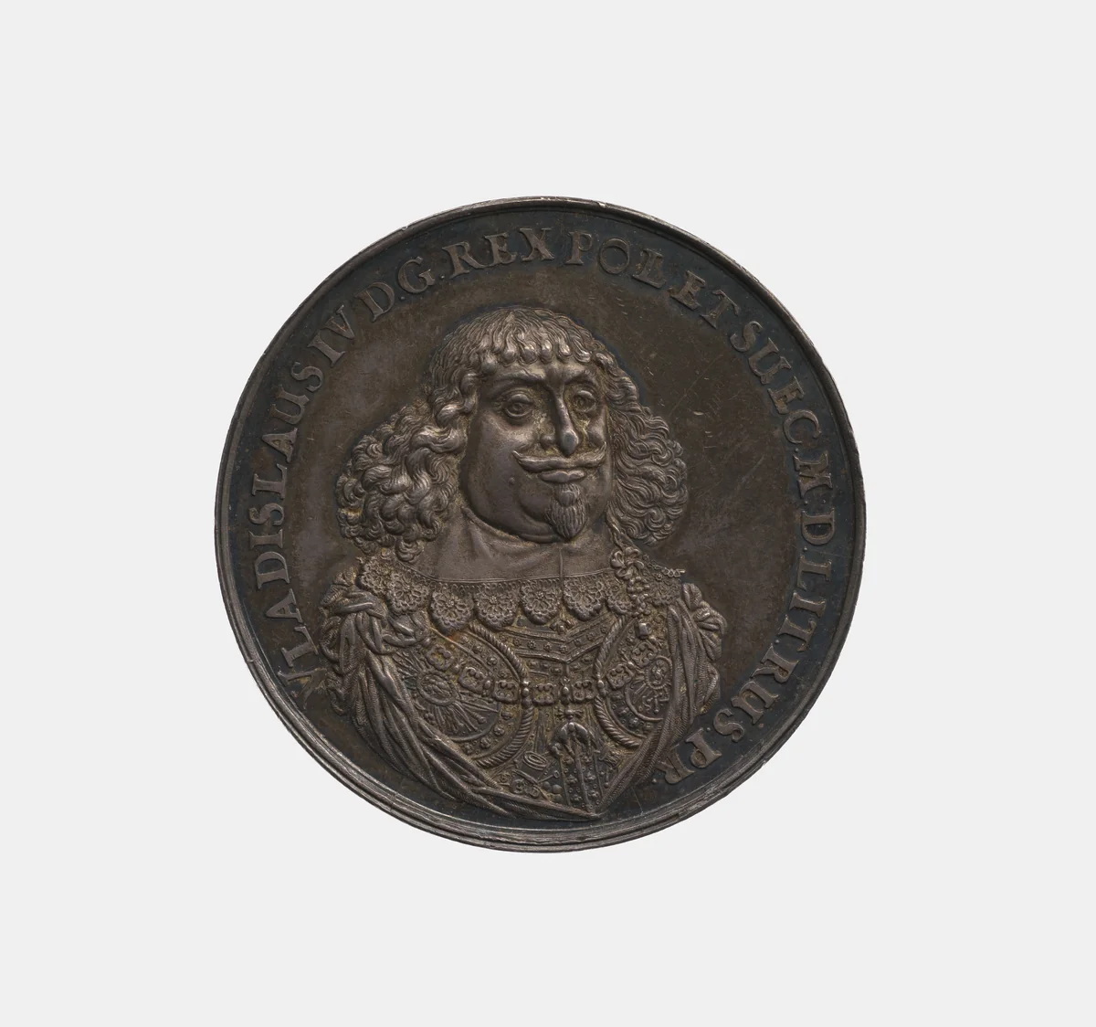 Commemorative medal on the marriage of Wladislaus IV (Władysław IV Vasa), King of Poland and Ludovica (Marie Louise) Gonzaga, Princess of Mantua by Sebastian Dadler, metalwork, 1641-1651