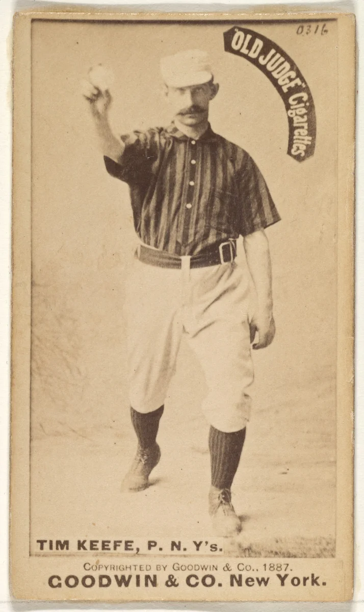 Timothy John "Tim" Keefe, Pitcher, New York, from the Old Judge series (N172) for Old Judge Cigarettes by Goodwin & Company, photograph, 1887