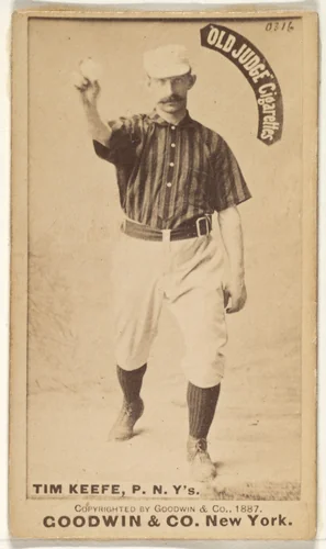 Timothy John "Tim" Keefe, Pitcher, New York, from the Old Judge series (N172) for Old Judge Cigarettes by Goodwin & Company, photograph, 1887