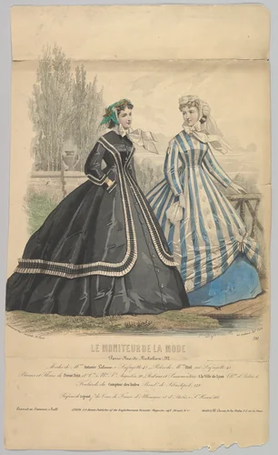Modes de Mme. Antonie Lalanne, No. 791, from Le Moniteur de la Mode by Jules David, print, 1848