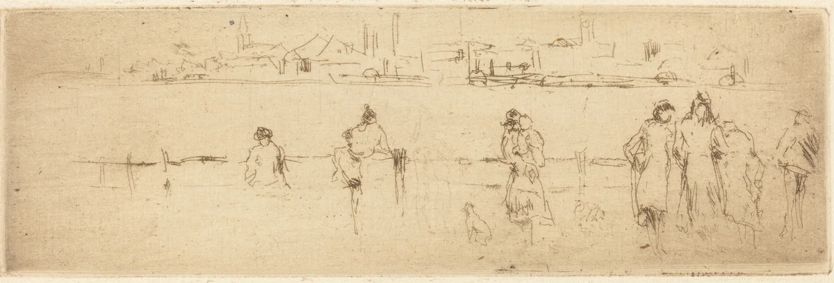 A Sketch of the Embankment by James McNeill Whistler, print, 1834-1903