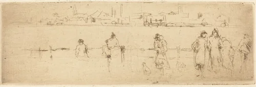 A Sketch of the Embankment by James McNeill Whistler, print, 1834-1903