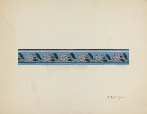 Wall Paper Border on Bandbox Lid by Nicholas Acampora, index of american design, 1936