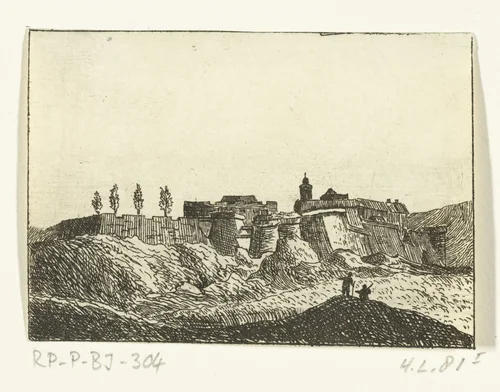 Gezicht op Fort Ehrenbreitstein by Ernst Willem Jan Bagelaar, print, 1798-1837