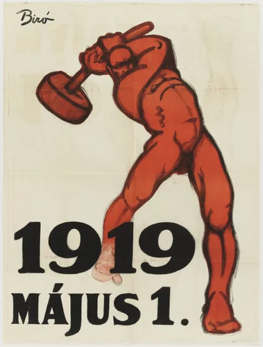 1919 Május 1 by Mihály Biró, design, 1919