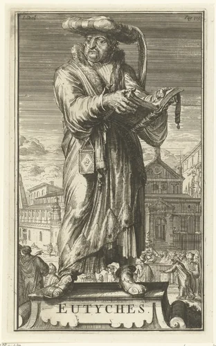 Portret van Eutyches by Romeyn de Hooghe, print, 1701
