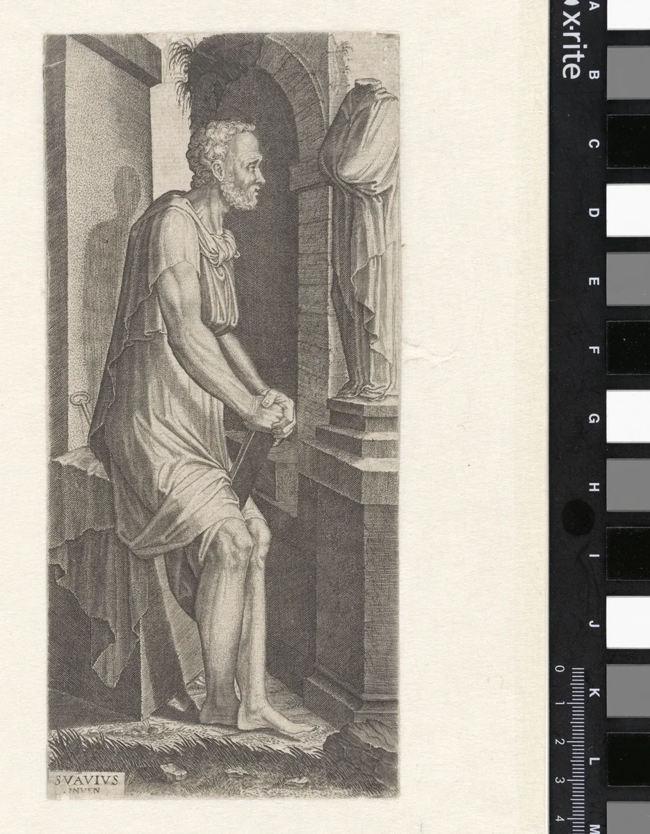 Apostel Petrus by Lambertus Suavius, print, 1545-1548