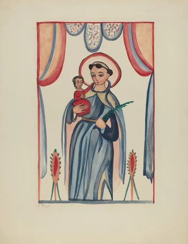 Panel from Altar Piece of San Antonio by E. Boyd, index of american design, 1936