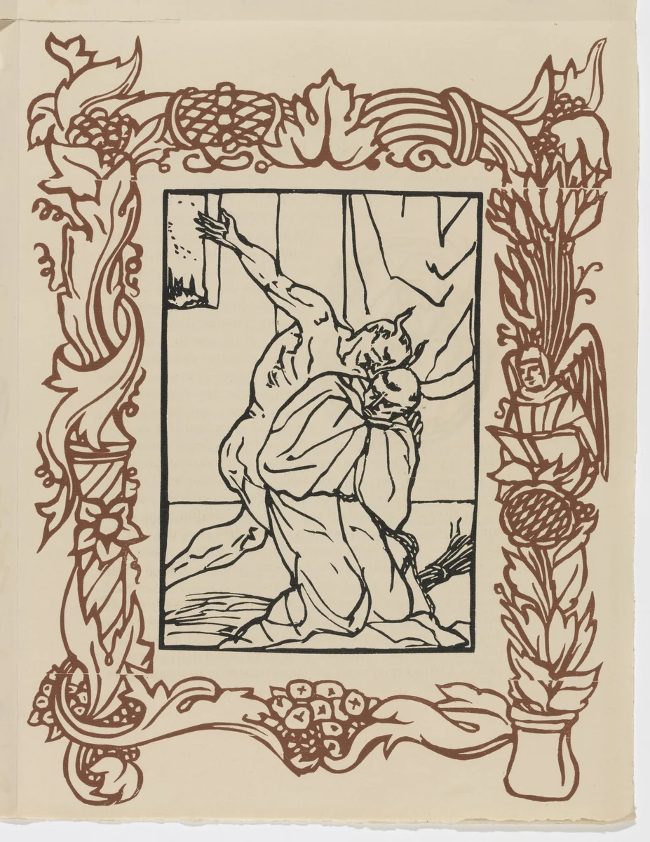 Plate (page 139) from Les Petites Fleurs de St. François (The Little Flowers of St. Francis) by Émile Bernard, illustrated book, 1928