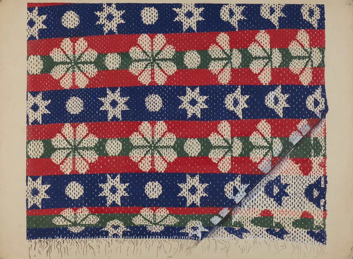 Coverlet by Ralph Atkinson, index of american design, 1936