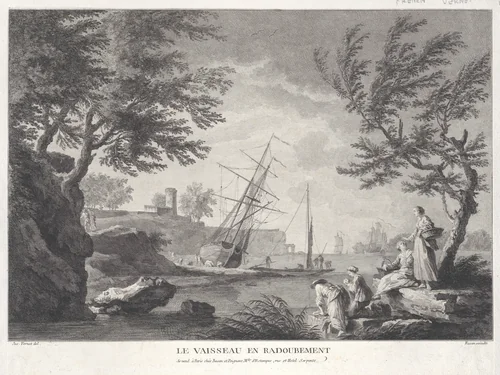 The Ship Being Repaired by Joseph Vernet, print, 1745-1805