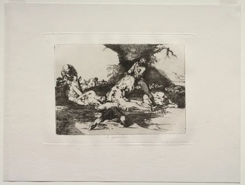 The Horrors of War: They Make Use of Them by Francisco de Goya, print, 1810-1820