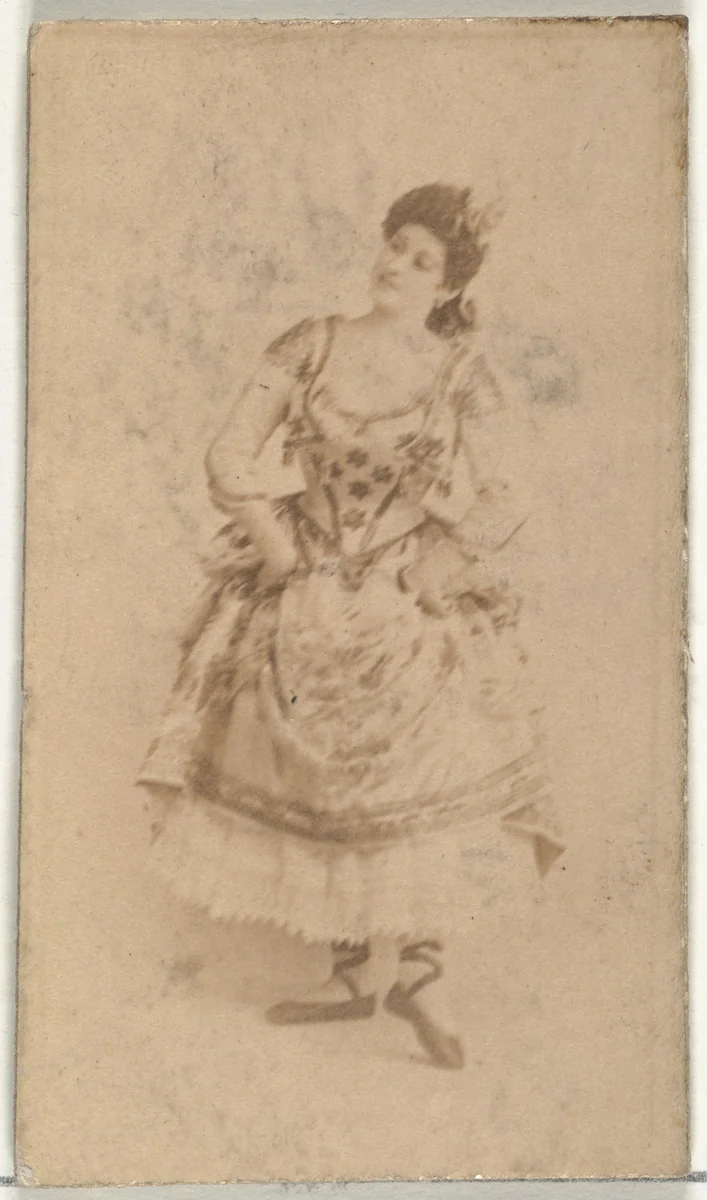 [Ballerina], from the Actors and Actresses series (N145-8) issued by Duke Sons & Co. to promote Duke Cigarettes by W. Duke, Sons & Co., photograph, 1890-1895