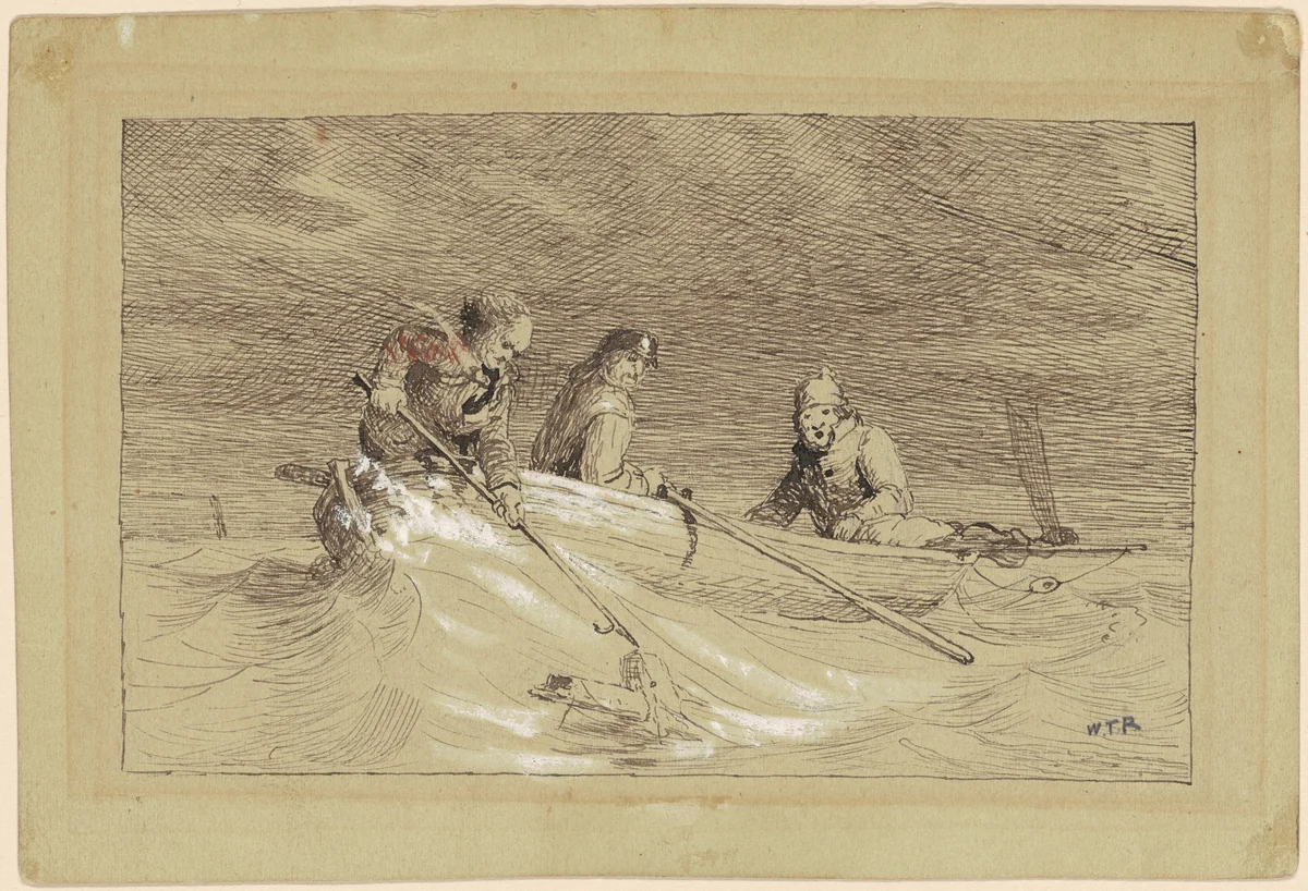 Study for "Shad Fishing" by William Tylee Ranney, drawing, 1841-1851