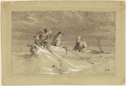 Study for "Shad Fishing" by William Tylee Ranney, drawing, 1841-1851
