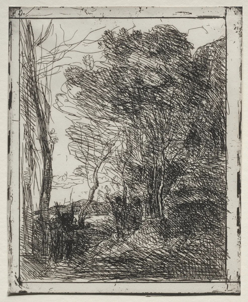 The Gallic Round by Jean-Baptiste-Camille Corot, print, 1921