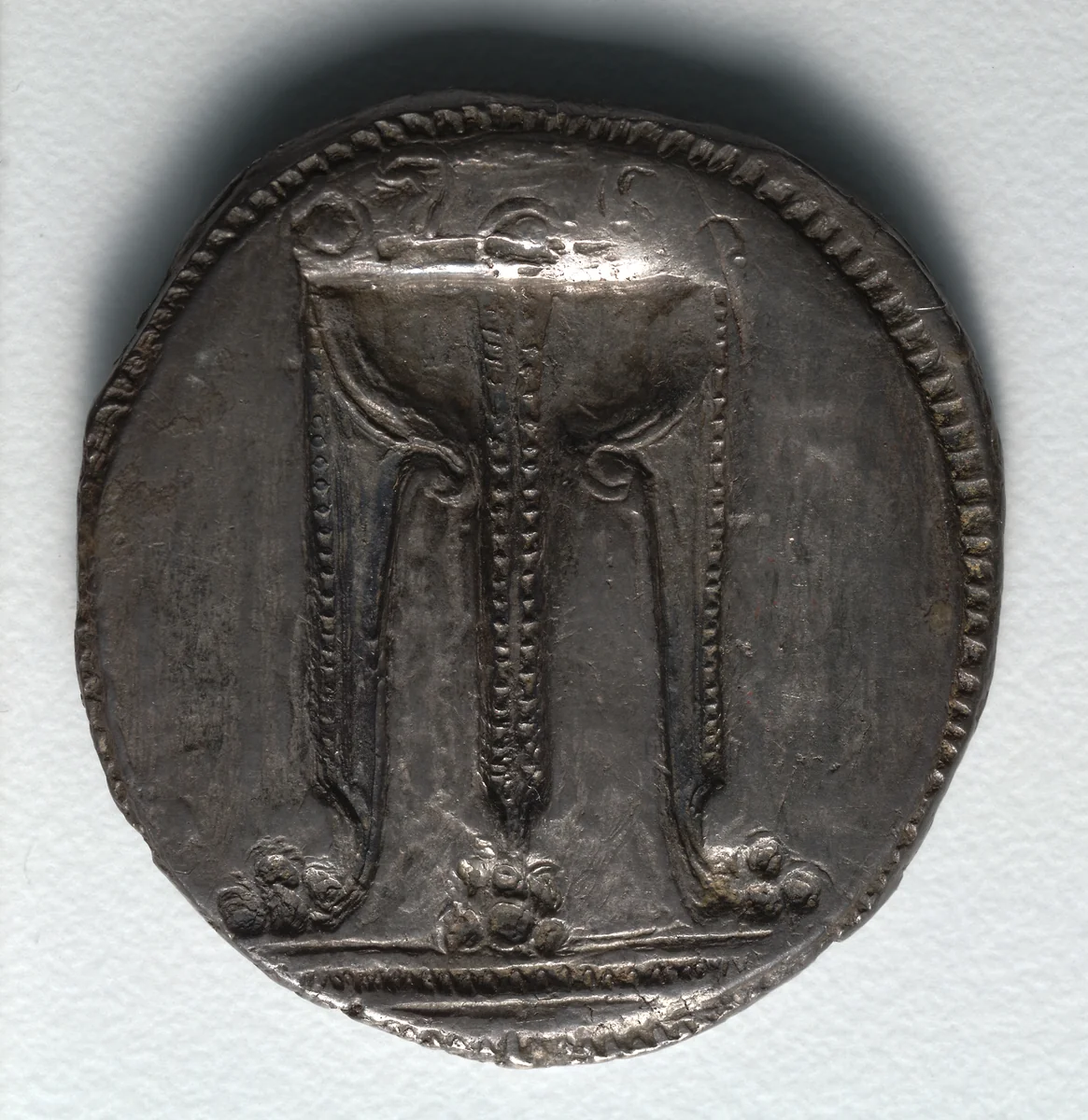 Stater: Tripod, Incuse (reverse) by Unknown, metalwork, -535--505