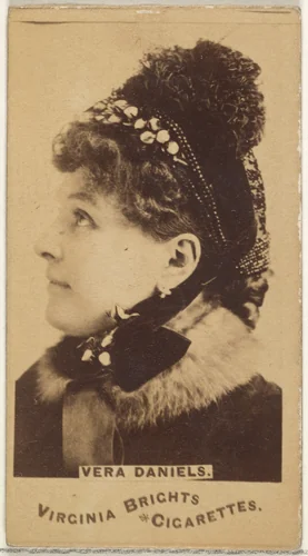 Vera Daniels, from the Actors and Actresses series (N45, Type 1) for Virginia Brights Cigarettes by Allen & Ginter, photograph, 1885-1891