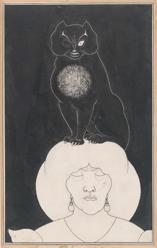 The Black Cat, for Edgar Allan Poe’s “Tales of Mystery and the Imagination,” Chicago, 1895–96 by Aubrey Beardsley, drawing, 1894