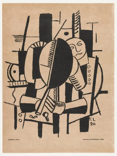 Woman at the Mirror from Das Kunstblatt, IV annual by Fernand Léger, print, 1920
