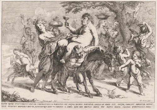 The Triumph of Bacchus by Jan Popels, print, 1633-1663