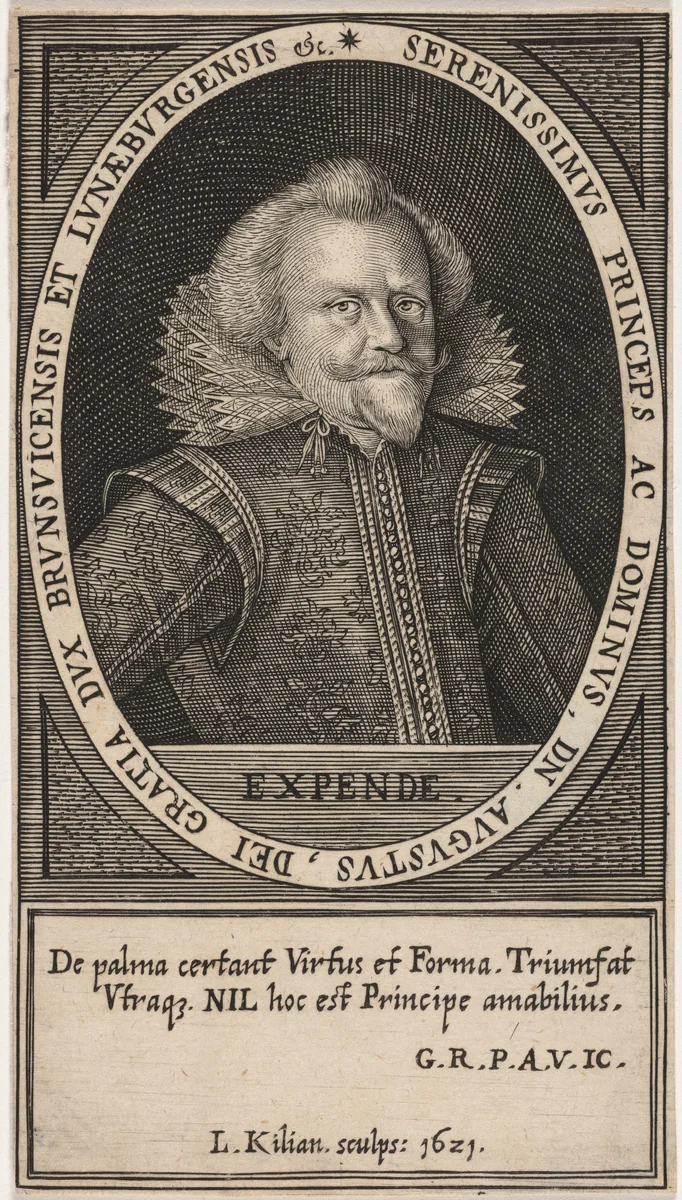 Augustus II, Duke of Brunswick by Lucas Kilian, print, 1621