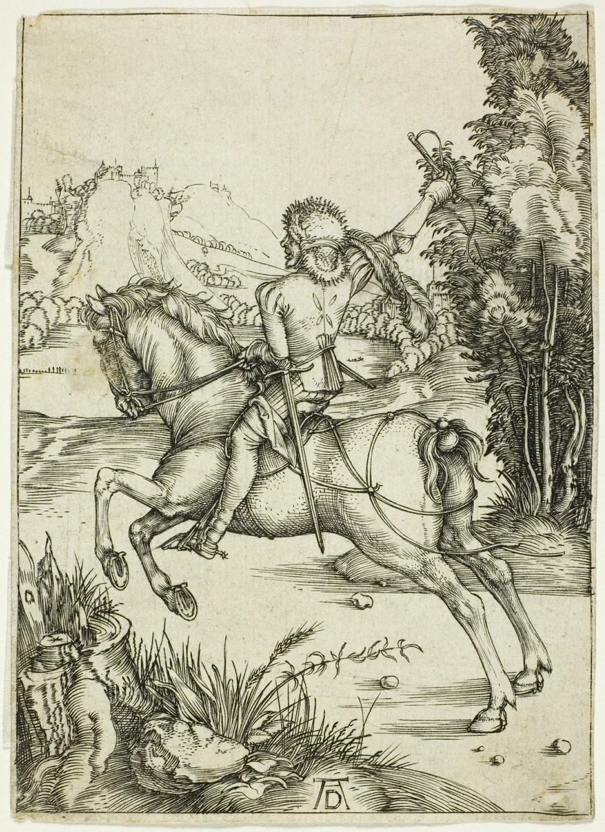 The Small Courier by Albrecht Dürer, print, 1491-1501