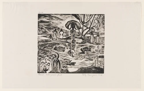 Mahana Atua (The Nourishment of the Gods) by Paul Gauguin, print, 1894