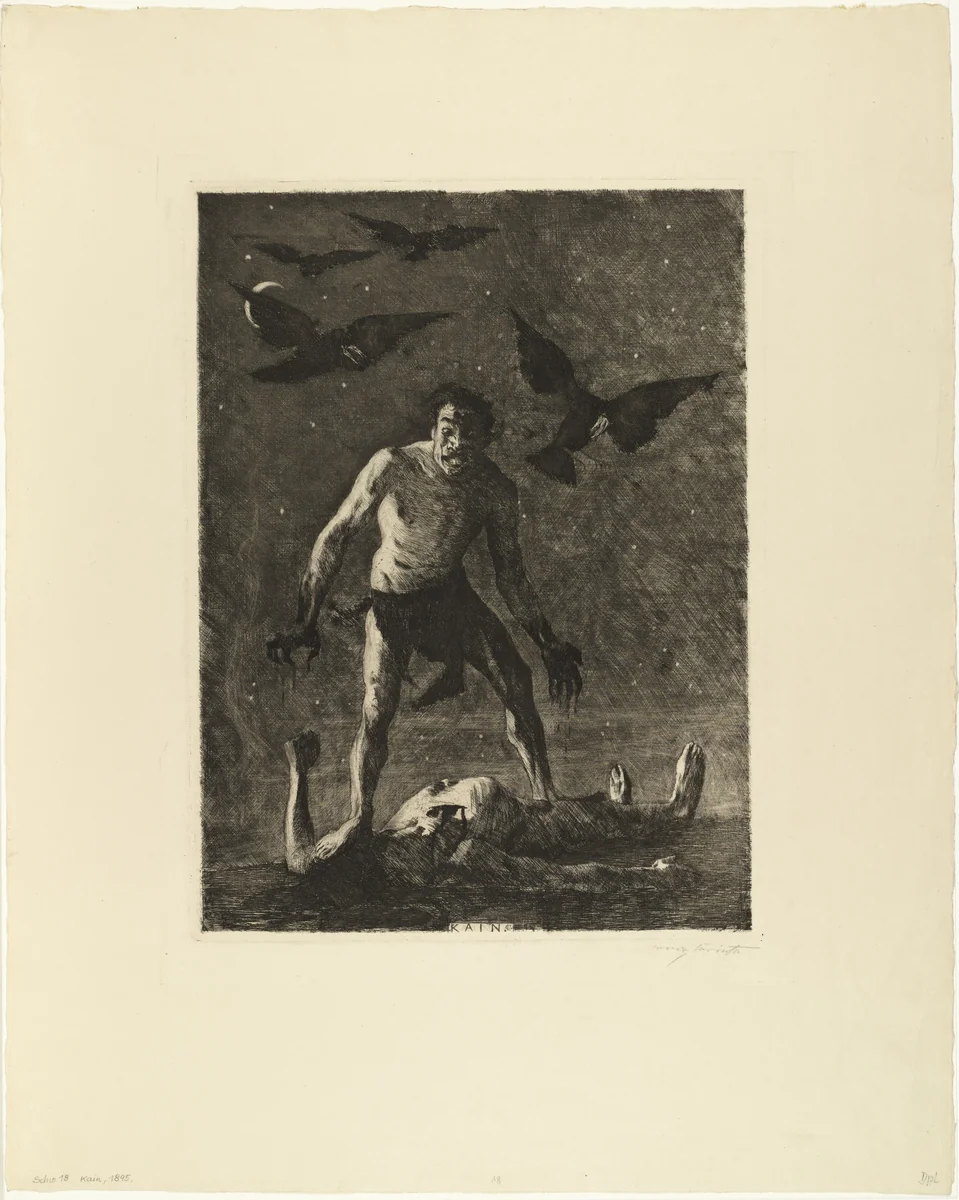 Cain (Kain) by Lovis Corinth, print, 1895