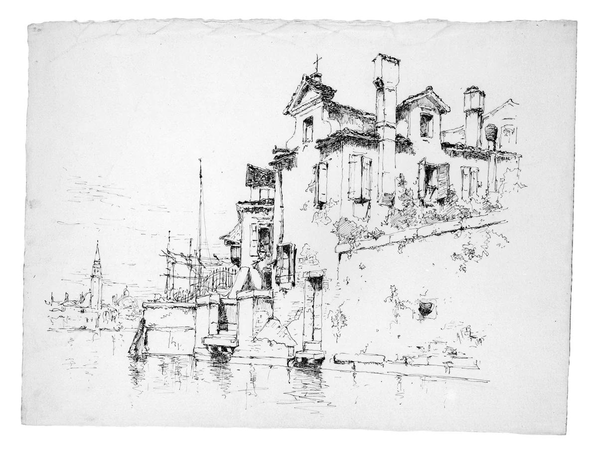 Sketch of Venice by Andrew Fisher Bunner, artwork, 1885