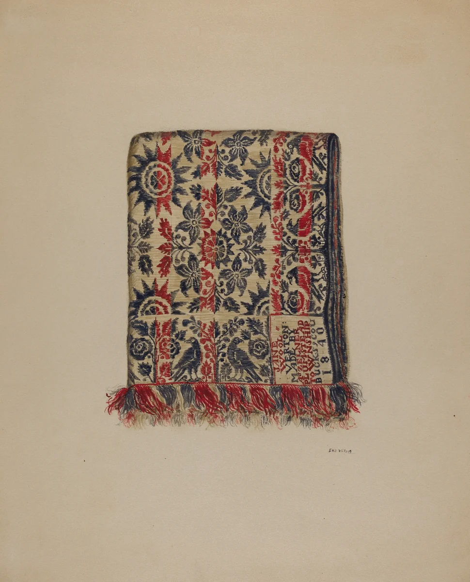 Coverlet by Eva Wilson, index of american design, 1938