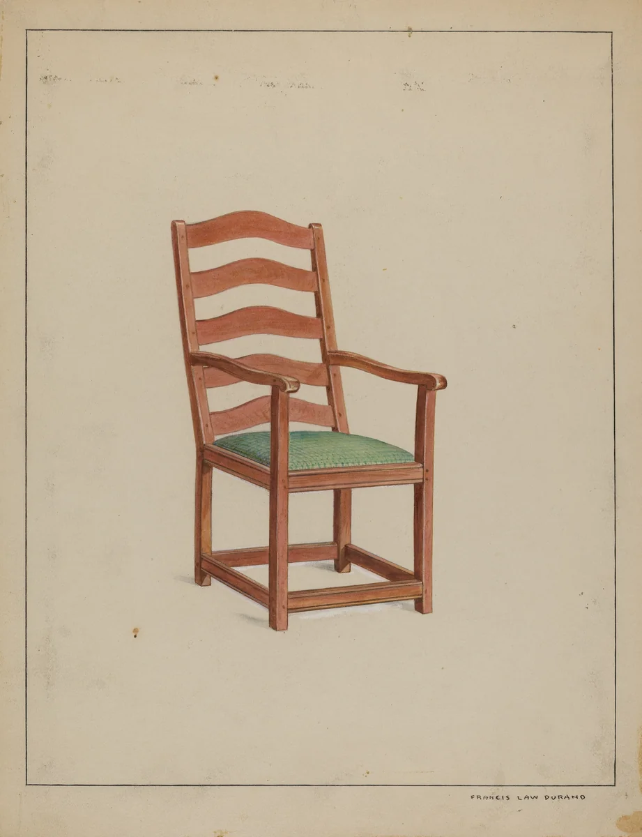 Shaker Chair by Francis Law Durand, index of american design, 1936