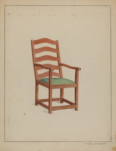 Shaker Chair by Francis Law Durand, index of american design, 1936