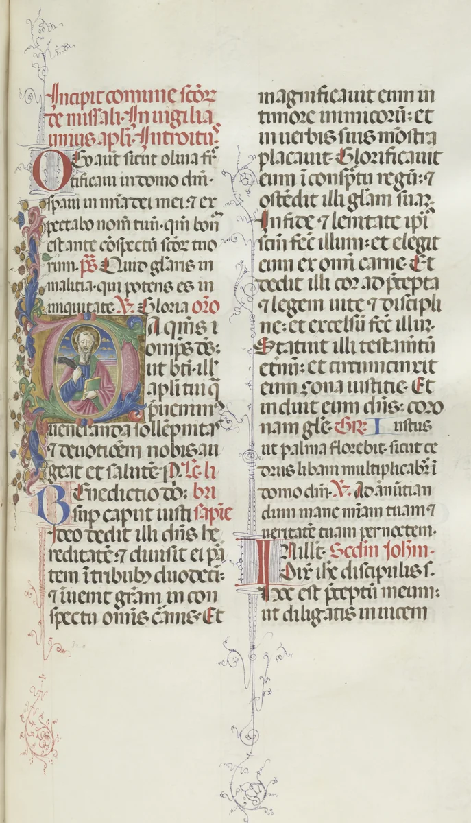 Missale: Fol. 327: Saint Bartholomew by Bartolommeo Caporali, book, 1469