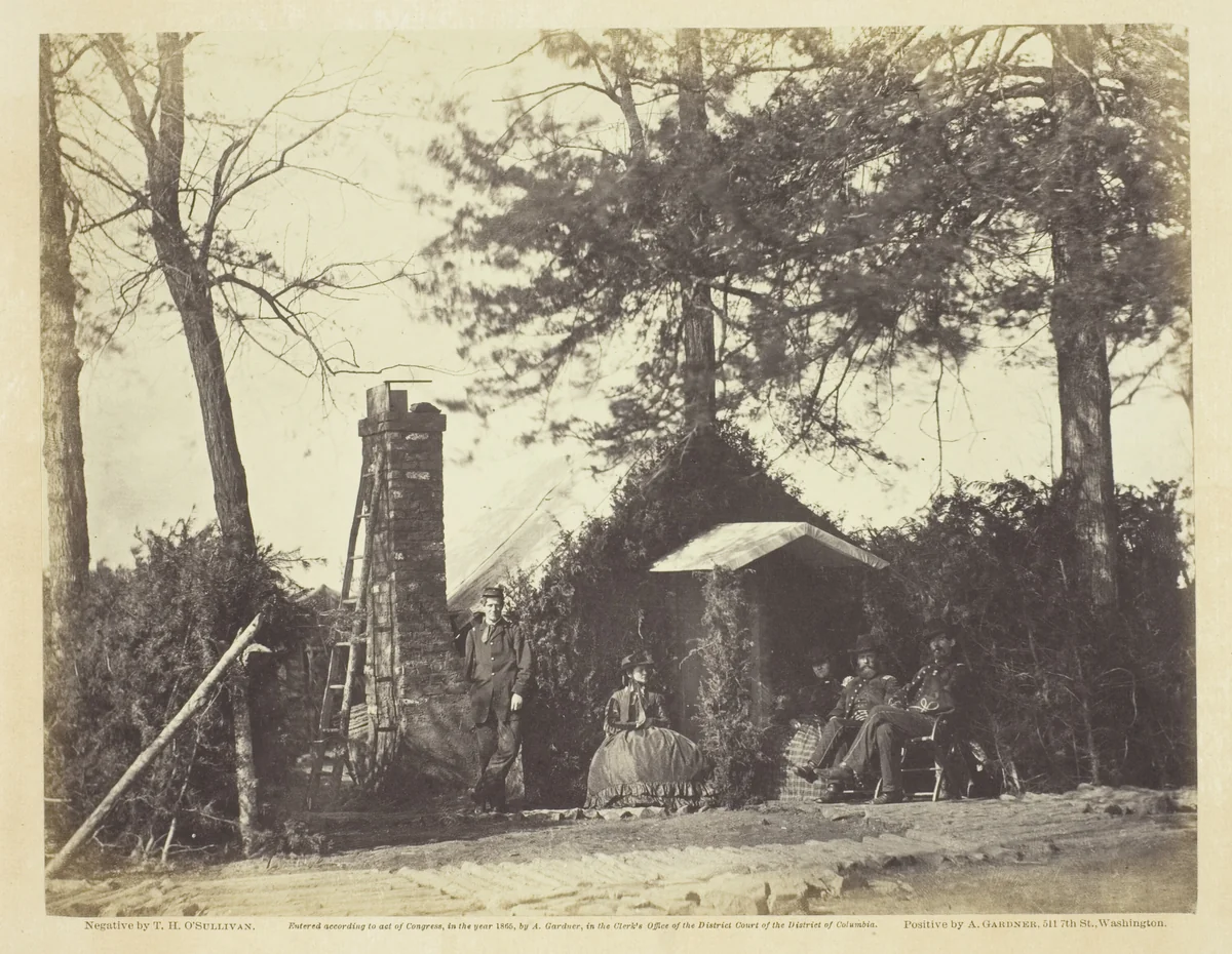Camp Architecture, Brandy Station, Virginia by Timothy O'Sullivan, photograph, 1864