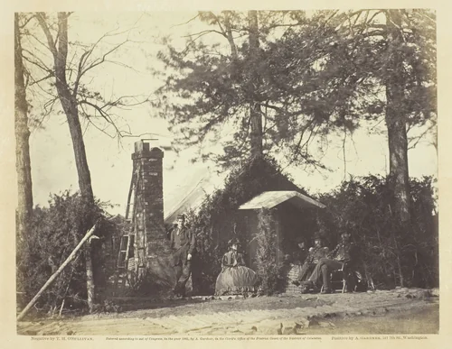 Camp Architecture, Brandy Station, Virginia by Timothy O'Sullivan, photograph, 1864