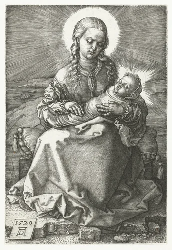 Maria met ingebakerd kind by Unknown, print, 1520